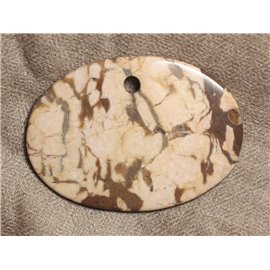 Ciondolo in pietra semipreziosa - Diaspro Zebra 70x50mm n ° 1 4558550006455 