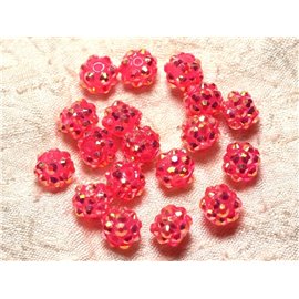 10pc - Shamballas Beads Resin 10x8mm Light Pink 4558550030139
