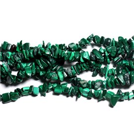 20pc - Perles Pierre Malachite Rocailles Chips 4-10mm vert - 7427039744461