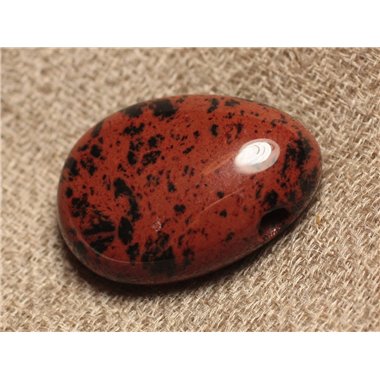 Pendentif Goutte Pierre semi précieuse - Obsidienne Mahogany 25mm  4558550030238