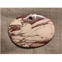 Pendentif en Pierre semi précieuse - Jaspe Zèbre 70x50mm n°11  4558550006448 