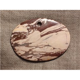 Colgante de piedra semipreciosa - Zebra Jasper 70x50mm n ° 11 4558550006448 