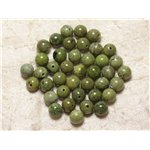 5pc - Perles de Pierre - Jade Nephrite Canada Boules 8mm  4558550030368 