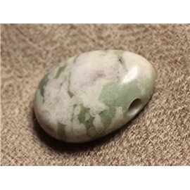 Pendentif Goutte Pierre semi précieuse - Jade verte et blanche 25mm 4558550030412 Pendentif Goutte Pierre semi précieuse - Jade verte et blanche 25mm 4558550030412