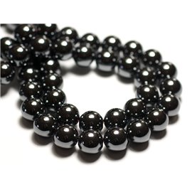 30pc - Stone Beads - Hematite Balls 6mm - 4558550030436