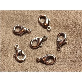 20pc - Lobster Clasps 15mm Silver Plated Metal 4558550030597 