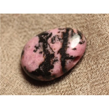 Pendentif Pierre semi précieuse - Rhodonite Goutte 25mm Rose Noir Gris - 4558550030634