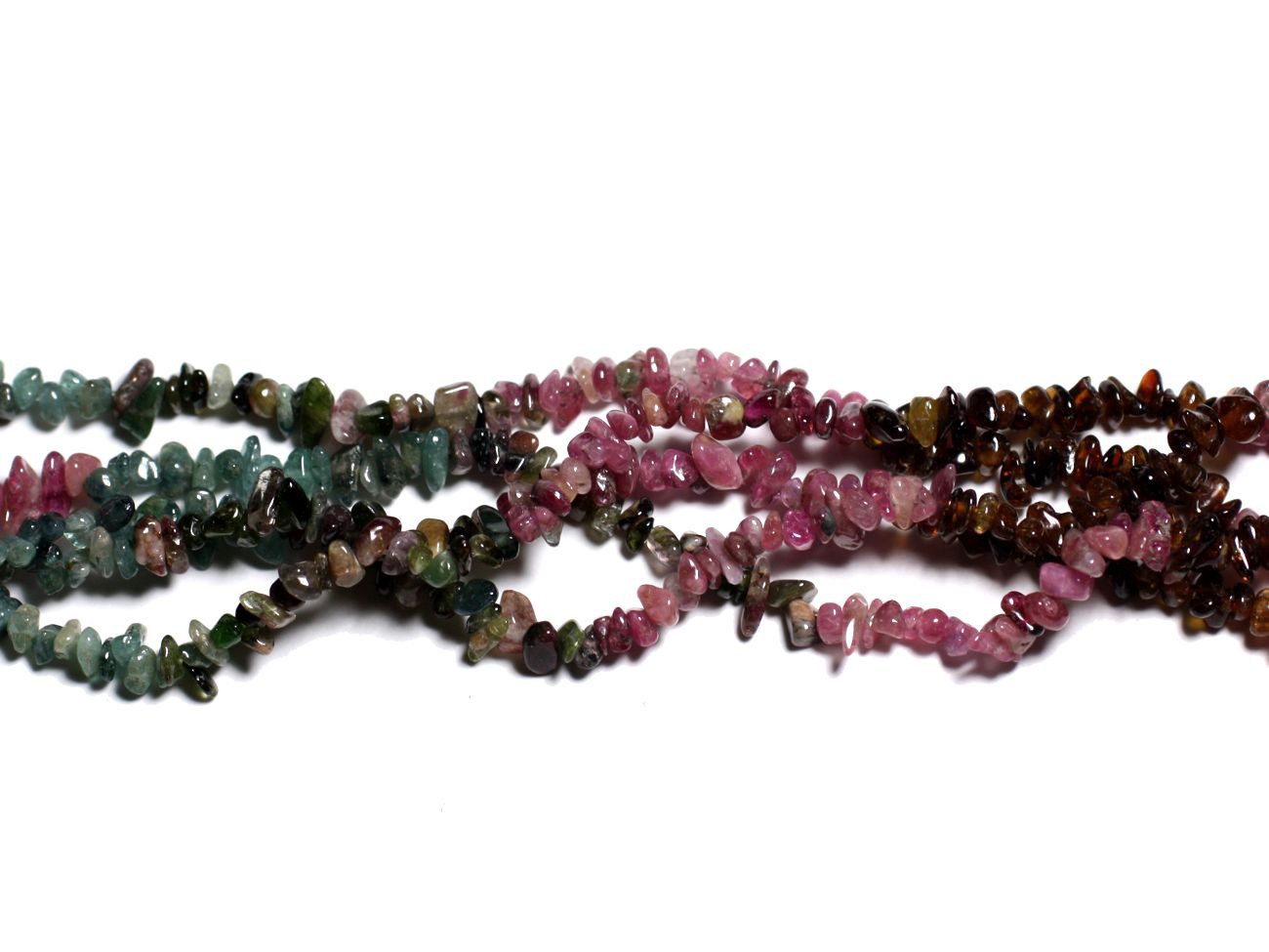 40pc - Perles de Pierre - Tourmaline Multicolore Rocailles Chips 3-6mm  4558550014344 