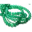 10pc - Perles de Pierre - Onyx Vert Boules 6mm  4558550030757