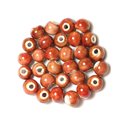 10pc - Perles de Céramique Rouges Boules 10mm  4558550030795