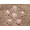 1pc - Cabochon de Pierre - Quartz Rose Rond 15mm   4558550030818