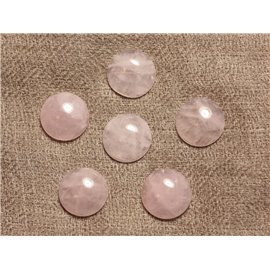1pc - Cabochon in pietra - Quarzo rosa rotondo 15 mm 4558550030818