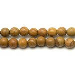 10pc - Perles de Pierre - Jaspe Bois Boules 8mm  4558550030917