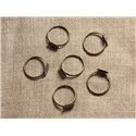 10pc - Bagues Support Métal Bronze Taille Réglable Rond 10mm  4558550030931