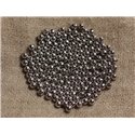 20pc - Perles Métal Argenté Rhodium - Boules 4mm  4558550031150 