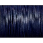 5 Mètres - Cordon de Coton Ciré 1mm Bleu Marine Nuit  4558550031464 