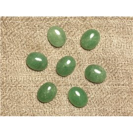 2pc - Cabujón de piedra - Aventurina verde Ovalada 10x8mm - 4558550031501 