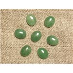 2pc - Cabochon de Pierre - Aventurine Verte Ovale 10x8mm - 4558550031501 