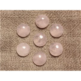 2pc - Cabujón de piedra - Cuarzo rosa Redondo 10mm - 4558550086549 