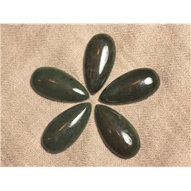 Steen Cabochon - Jade Canada Nefriet - Druppel 40 x 20 mm 4558550031631