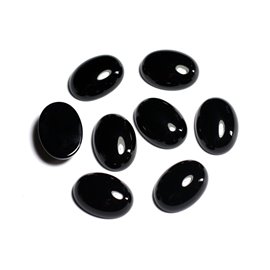 1pc - Cabochon Pierre Onyx Noir Ovale 20x15mm - 7427039743235