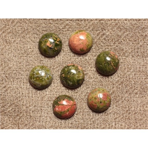 2pc - Cabochon de Pierre - Unakite Rond 10mm - 4558550086273 