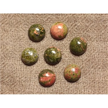 2pc - Cabochon de Pierre - Unakite Rond 10mm - 4558550086273 