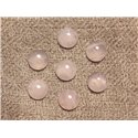 2pc - Cabochon de Pierre - Quartz Rose Rond 8mm - 4558550032034 