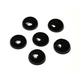 1pc - Cabujón de piedra - Ónix negro redondo 15 mm - 4558550032058 