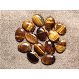 1pc - Stone Bead - Tiger Eye Oval 18x13mm 4558550032393