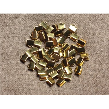 100 pc - Embouts Dorés Métal sans nickel -7x5mm  4558550032409