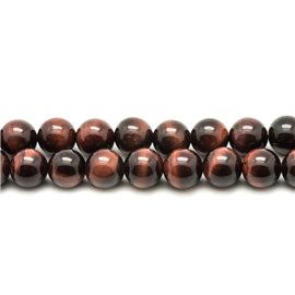 10pc - Stone Beads - Bulls Eye Balls 6mm 4558550032799 