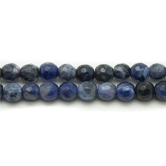 5pc - Perles de Pierre - Sodalite Boules Facettées 8mm  4558550032812