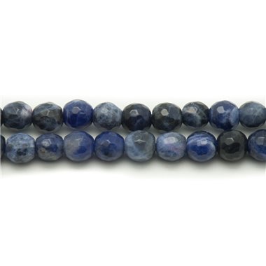 5pc - Perles de Pierre - Sodalite Boules Facettées 8mm  4558550032812