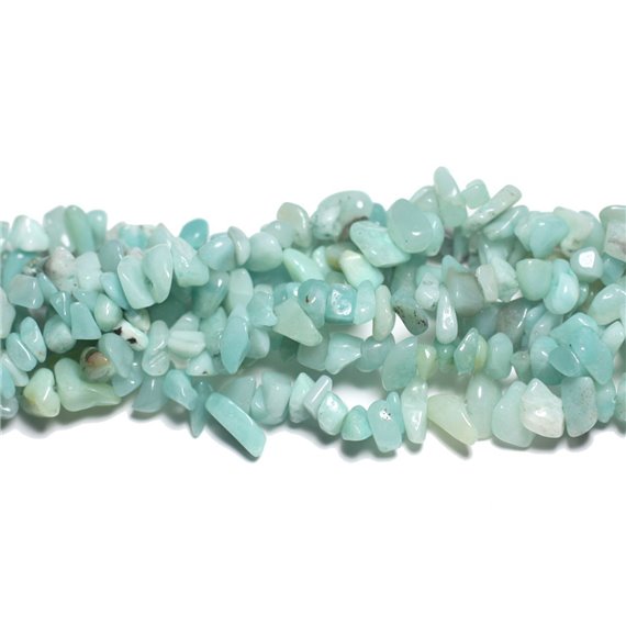 110pc environ - Perles de Pierre - Amazonite Rocailles Chips 5-12mm - 4558550032898 