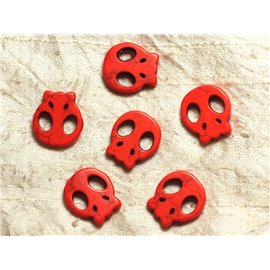 5pc - Cuentas de calavera naranja 20 mm 4558550032942