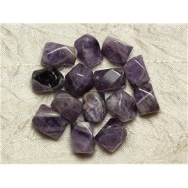 2Stk - Steinperlen - Amethyst Facettierte Nuggets 14-16mm - 4558550033024