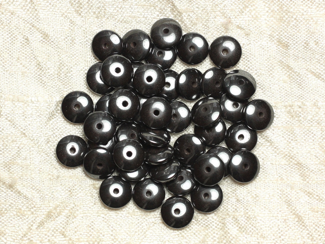 40pc - Perles de Pierre - Hématite Rondelles 8x3mm   4558550033079 