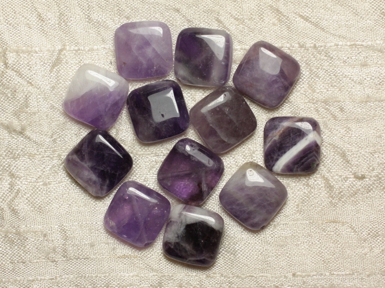 1pc - Perle de Pierre - Améthyste Losanges 19x16mm - 4558550033246 