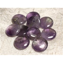 2pc - Stone Beads - Amethyst Palets 20mm 4558550033260 