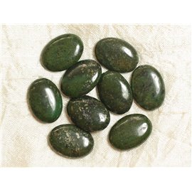 1pc - Stone Beads - Green Pyrite Oval 25x18mm 4558550033451