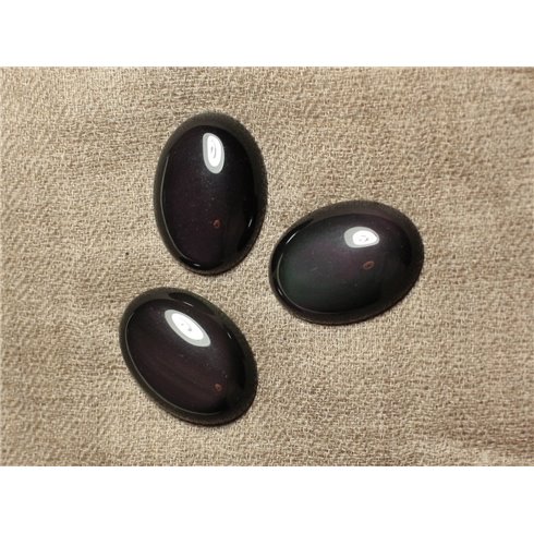 Cabochon de Pierre - Obsidienne Arc en Ciel - Ovale 30x22mm  4558550033482 