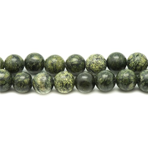 30pc - Perles de Pierre - Serpentine Boules 4mm -   4558550033673 