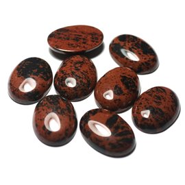 Stone Cabochon - Mahonie Obsidiaan - Ovaal 16 x 12 mm 4558550033734 