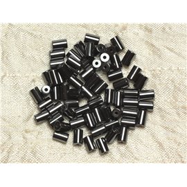 20pz - Perline di pietra - Tubi di ematite 6x4mm 4558550034205