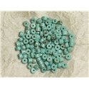 20pc - Perles Turquoise synthèse - Rondelles Heishi 5x3mm Bleu Turquoise - 4558550034274 