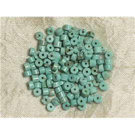 20pc - Synthetic Turquoise Beads - Heishi Rondelles 5x3mm Turquoise Blue - 4558550034274 