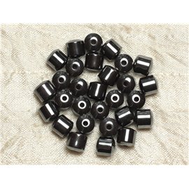 20pc - Stone Beads - Hematite Barrels 8mm 4558550034298