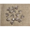 Coupelles Métal Argenté Plaqué Rhodium 10x6mm - Sac 10pc  4558550034533