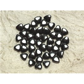 10pc - Stone Beads - Hematite Hearts 8mm 4558550034564